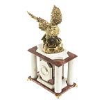 Часы настольные из натурального камня с декором в виде орла Eagle Stone Clock варинант исполнения - 2 | Loft Concept во Владивостоке