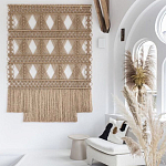 Панно на стену плетеное Макраме бежевый цвет  варинант исполнения - 5 | Loft Concept во Владивостоке