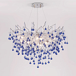 Люстра с синими стеклянными подвесками в форме капель FAIRYTREE Light варинант исполнения - 1 | Loft Concept во Владивостоке