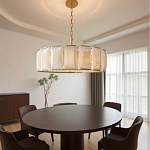 Люстра круглая Д110 см с абажуром из прямоугольных панелей Calling to Shine варинант исполнения - 3 | Loft Concept во Владивостоке