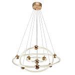 Люстра подвесная светодиодная в виде 3-х колец Lighting Rings Gold варинант исполнения - 1 | Loft Concept во Владивостоке