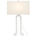 Настольная лампа на арочном корпусе с прямоугольным абажуром One Piece Support варинант исполнения - 2 | Loft Concept во Владивостоке