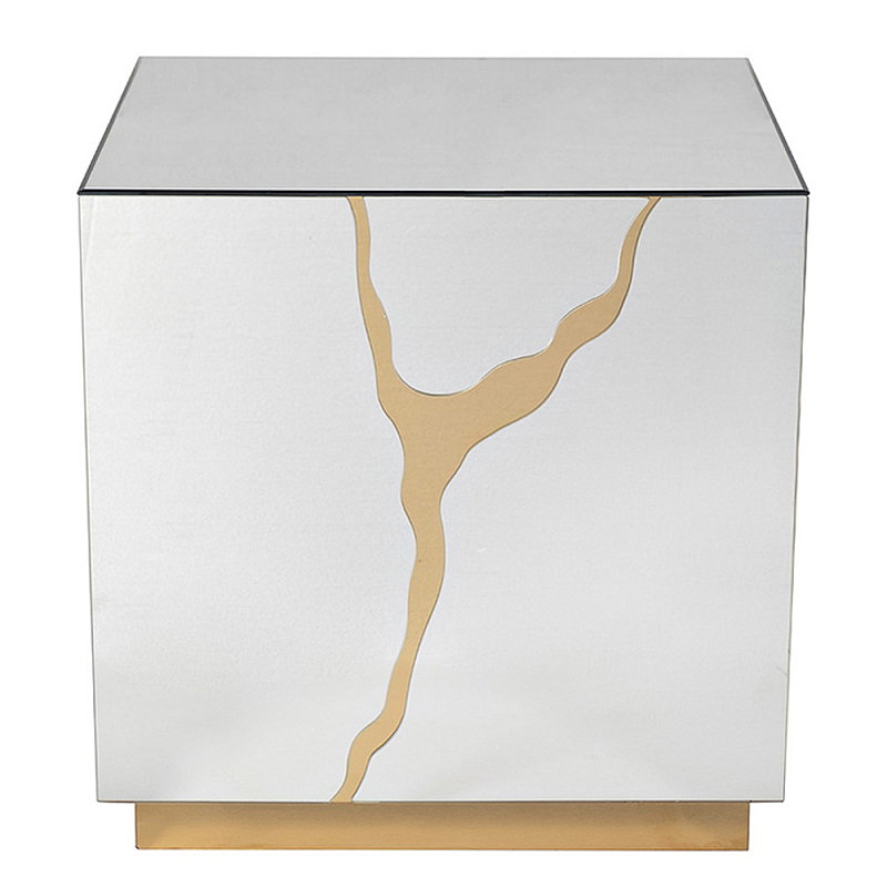 Столик журнальный зеркальный с золотым декором Gold Painted Mirror Table Зеркало Золотой Столик журнальный зеркальный с золотым декором Gold Painted Mirror Table Зеркало Золотой во Владивостоке | Loft Concept