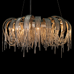 Люстра круглая подвесная с металлическими дугами и длинными цепочками 80 см Atlantis Chain варинант исполнения - 6 | Loft Concept во Владивостоке