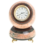 Часы настольные в виде шара из натурального камня Ball Stone Clock варинант исполнения - 1 | Loft Concept во Владивостоке