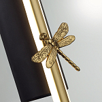 Бра с круглым плафоном из алебастра и бронзовой декоративной стрекозой 65 Alaris  варинант исполнения - 7 | Loft Concept во Владивостоке