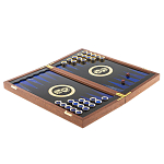 Нарды с гравюрой из натурального камня лазурит Backgammon from Stone варинант исполнения - 2 | Loft Concept во Владивостоке