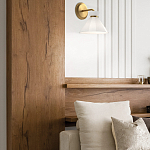 Бра с белым конусным плафоном из стекла Alora Mood варинант исполнения - 9 | Loft Concept во Владивостоке