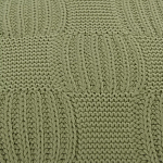 Подушка из хлопка рельефной вязки зеленого цвета Eden Line варинант исполнения - 3 | Loft Concept во Владивостоке