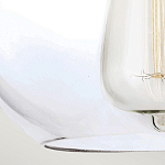 Подвесной светильник цвета никель с прозрачным стеклянным плафоном на цепи Feiss варинант исполнения - 10 | Loft Concept во Владивостоке