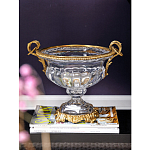 Чаша из прозрачного стекла с бронзовой подставкой и ручками Eden Garden варинант исполнения - 2 | Loft Concept во Владивостоке