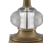 Настольная лампа с хрустальным шаром на корпусе и высоким тканевым абажуром Prism Rod варинант исполнения - 1 | Loft Concept во Владивостоке