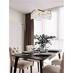 Люстра подвесная волнистой формы с хрустальными подвесками Ludivine Lighting варинант исполнения - 5 | Loft Concept во Владивостоке