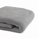 Плед из хлопка серого цвета Waffle Comfort варинант исполнения - 2 | Loft Concept во Владивостоке