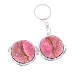 Зеркало брелок складное двухстороннее из натурального камня Родонит Stone Mirrors варинант исполнения - 6 | Loft Concept во Владивостоке