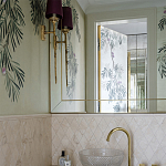 Обои ручная роспись Silk Tree Original colourway on White Metal gilded paper варинант исполнения - 3 | Loft Concept во Владивостоке