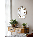 Зеркало настенное с круглыми зеркальными вставками Modern Mirror Space варинант исполнения - 2 | Loft Concept во Владивостоке