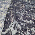 Мебельная ткань Вышивка темно-серый цвет 130 см T2-40 варинант исполнения - 1 | Loft Concept во Владивостоке