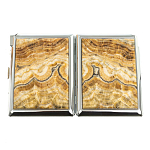 Портсигар с газовой зажигалкой из натурального камня Оникс Stone Cigarettes Cases варинант исполнения - 9 | Loft Concept во Владивостоке