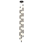 Подвесной светильник светодиодный с белыми сферическими плафонами и декоративными элементами в виде черной сетки HANDLE GRAPE варинант исполнения - 4 | Loft Concept во Владивостоке