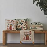 Подушка с цветочным принтом и кисточками Blooming Elegance Daisy варинант исполнения - 9 | Loft Concept во Владивостоке