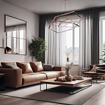 Люстра с 3-мя подвесами в виде шестиугольников Hexagon Horizontal варинант исполнения - 8 | Loft Concept во Владивостоке