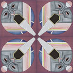 Плитка дизайнерская с узором Маска варинант исполнения - 3 | Loft Concept во Владивостоке