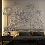 Барельеф DANDELIONS варинант исполнения - 1 | Loft Concept во Владивостоке