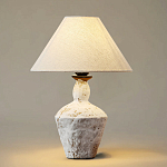 Настольная лампа с керамическим фактурным основанием и тканевым абажуром Eastern Tale варинант исполнения - 2 | Loft Concept во Владивостоке