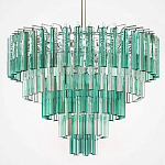 Дизайнерская люстра AQUA Blue Lagoon бирюзовое стекло несколько ярусов варинант исполнения - 1 | Loft Concept во Владивостоке