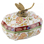 Фарфоровая шкатулка с бронзовой стрекозой Eden Garden варинант исполнения - 1 | Loft Concept во Владивостоке