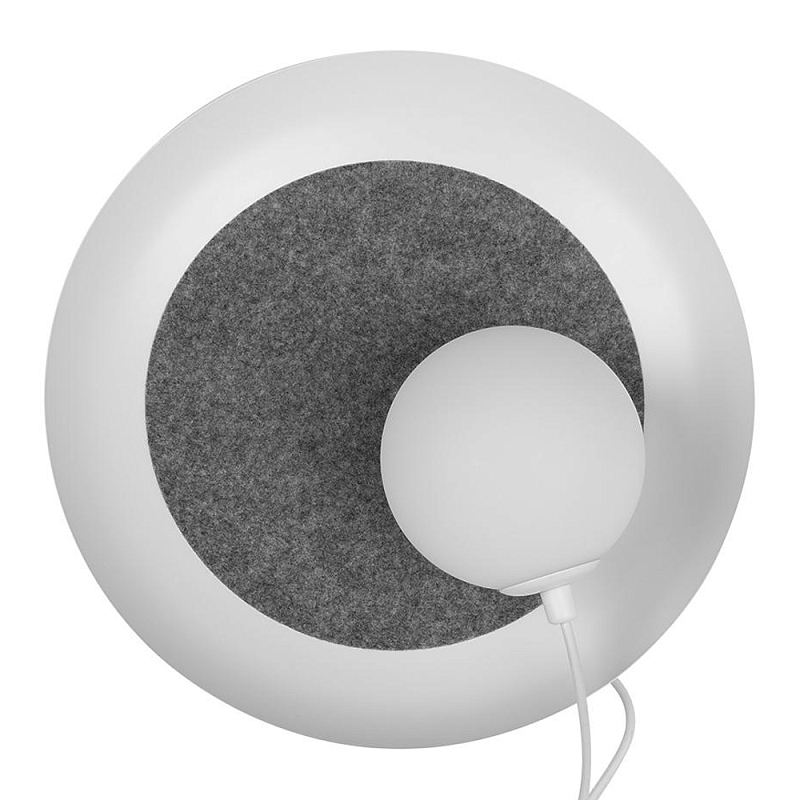 Бра круглое с белым матовым плафоном шарообразной формы Margott Lighting Черный Белый Серый Бра круглое с белым матовым плафоном шарообразной формы Margott Lighting Черный Белый Серый во Владивостоке | Loft Concept