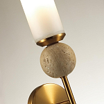 Бра с цилиндрическим матовым плафоном и шаром из камня на металлическом основании Orb Essence варинант исполнения - 10 | Loft Concept во Владивостоке