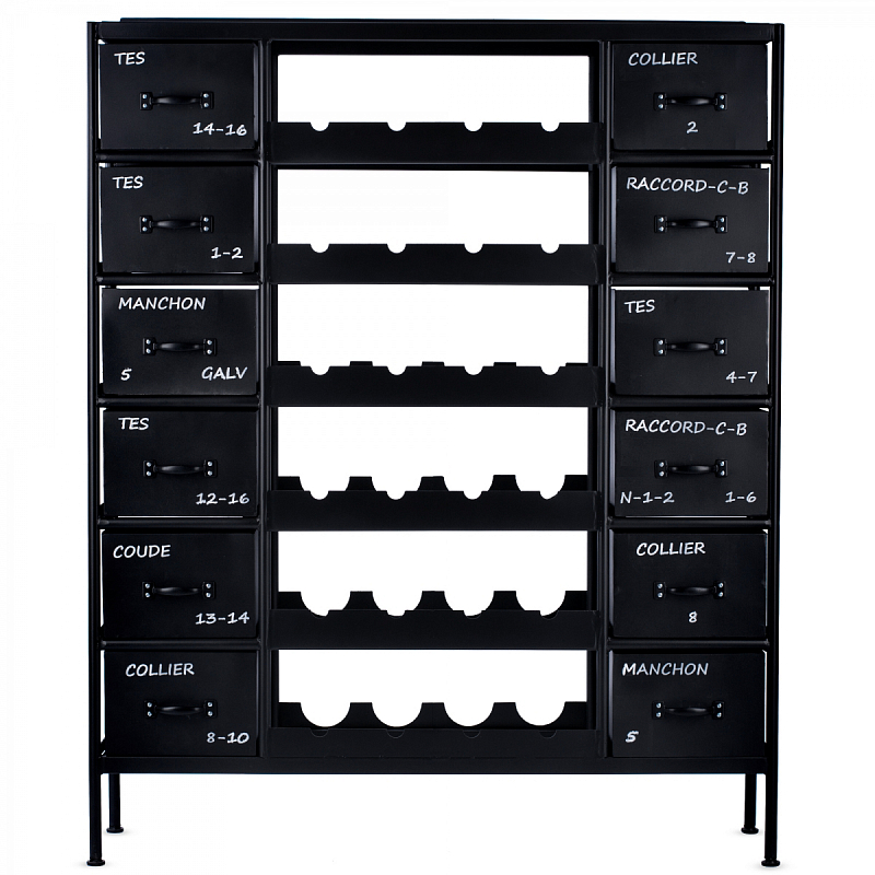 Винный стеллаж RADAGAST IRON WINE CHEST BLACK Черный Красный Оранжевый Желтый Белый Серый Синий Зеленый Голубой Бирюзовый Винный стеллаж RADAGAST IRON WINE CHEST BLACK Черный Красный Оранжевый Желтый Белый Серый Синий Зеленый Голубой Бирюзовый во Владивостоке | Loft Concept