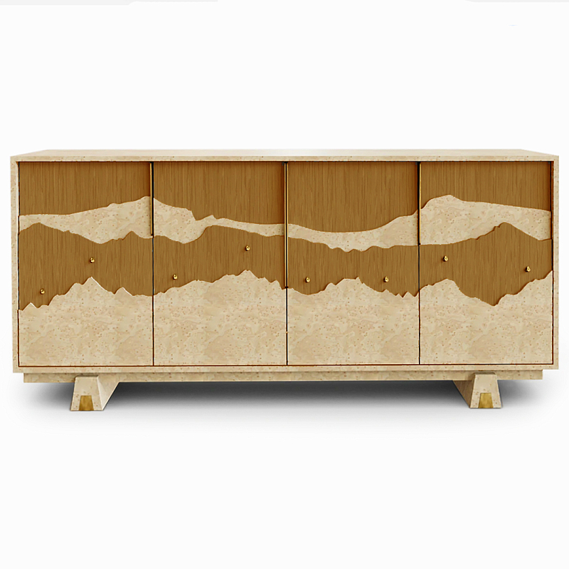 Буфет Okinawa Ginger Large Бежевый Горчичный Золотой во Владивостоке | Loft Concept 