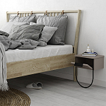 Прикроватная тумба бежево-серого цвета с откидной дверцей NORFOLK NIGHTSTAND LIGHT MOCHA варинант исполнения - 2 | Loft Concept во Владивостоке