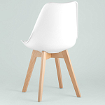 Стул с основой из пластика и мягким сиденьем Arvika White варинант исполнения - 4 | Loft Concept во Владивостоке