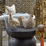 Статуэтка курица с текстурной поверхностью бежевого цвета Rustic Chicken варинант исполнения - 5 | Loft Concept во Владивостоке