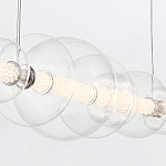 Подвесной светильник линейный с прозрачными стеклянными шарами разного диаметра Eurofase варинант исполнения - 8 | Loft Concept во Владивостоке