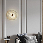 Бра в форме диска из натурального камня с декоративным центральным элеменом Cryptocrystalline Stone варинант исполнения - 4 | Loft Concept во Владивостоке