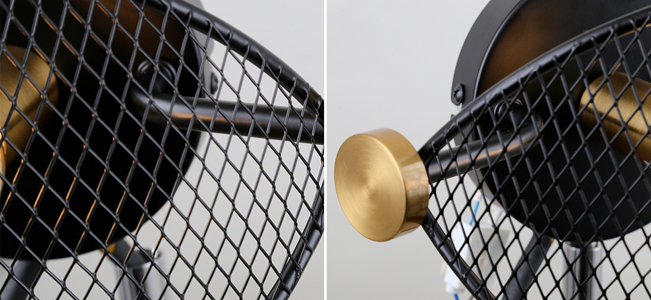 Черное бра с латунными вставками Mosquitoes Caster Черное бра с латунными вставками Mosquitoes Caster - Loft-Concept во Владивостоке