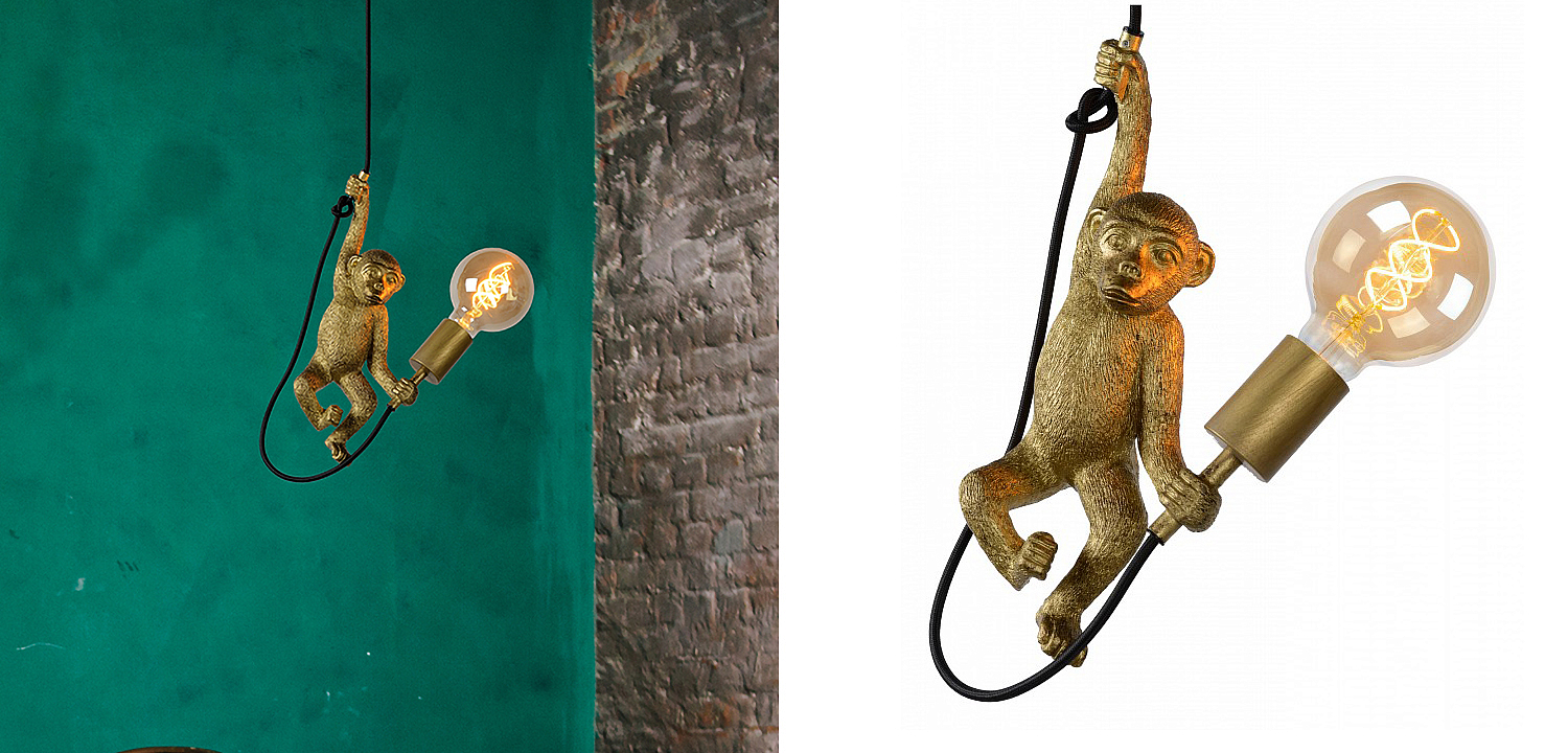 Подвесной светильник Monkey holding a light bulb Подвесной светильник Monkey holding a light bulb - Loft-Concept во Владивостоке