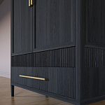 Шкаф платяной Primo с выдвижными ящиками шпон Светлый дуб варинант исполнения - 5 | Loft Concept во Владивостоке