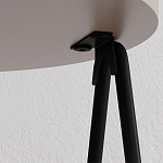 Стол приставной с 2-мя круглыми бежево-серыми столешницами ESSEL LIGHT MOCHA варинант исполнения - 1 | Loft Concept во Владивостоке