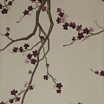 Обои ручная роспись Cherry Tree Special Colourway on Icefield dyed silk варинант исполнения - 1 | Loft Concept во Владивостоке