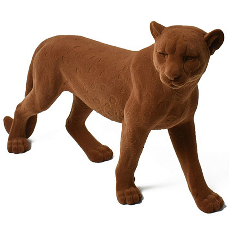 Декоративная статуэтка коричневый флок Сheetah Statuette Коричневый Декоративная статуэтка коричневый флок Сheetah Statuette Коричневый во Владивостоке | Loft Concept
