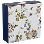 Ваза фарфоровая белая на ножке с рисунком цветов Garden Whisper Porcelain Set  варинант исполнения - 2 | Loft Concept во Владивостоке