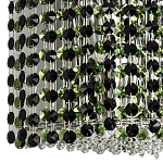 Бра с хрустальными подвесками хром Crystal Art Chrome Green Wall Lamp варинант исполнения - 3 | Loft Concept во Владивостоке