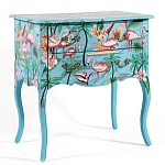 Комод с росписью Розовый фламинго L.XV CHEST OF DRAWERS Flowers with Flamingo варинант исполнения - 1 | Loft Concept во Владивостоке