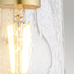 Бра цвета латунь с прозрачным цилиндрическим плафоном из пузырчатого стекла Kichler варинант исполнения - 4 | Loft Concept во Владивостоке